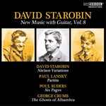 DAVID STAROBIN, Daniel Druckman, Mari Yoshinaga, Patrick Mason, George Crumb, Paul Lansky, Poul Ruders  New Music With Guitar 8  CD