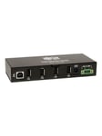 Eaton series 4-Port Rugged Industrial USB 2.0 Hi-Speed Hub w 15KV ESD Immunity Metal Mountable USB hub - 4 porttia - Musta