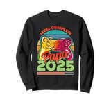 Dad-to-be LEVEL COMPLETE PAPA 2025 Gaming Vintage Sweatshirt