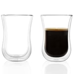 Stölzle_Lausitz Tasses à café Coffee'N More 230 ml I verre thermo lot de 2 I verres à double paroi I verres à thé orientaux en verre borosilicate I passe au lave-vaisselle et au micro-ondes