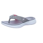 Skechers Women's On-the-go 600 - 15304 Flip Flop, Gray Pink, 6 UK