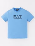 EA7 Emporio Armani Boys Train Visability Short Sleeve T-shirt - Blue, Blue, Size 4 Years