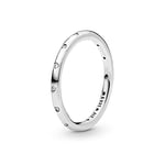 Pandora Timeless Bague Anneau scintillant simple en argent avec zircones cubiques, taille 50