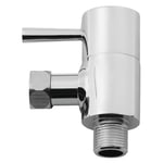 Wirquin 10724141 Robinet d'arrêt équerre rond 1/4 tour en laiton chromé pour chasse d'eau wc, chromé