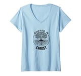 Womens Jesus is my King - Bible Story - Rooted in Christ V-Neck T-Shirt