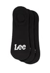 Lee Unisex Shoe Liners in Black/White/Grey | No Show Invisible Socks Trainer Liners for Loafers and Low Cut Shoes/Trainers | Soft Cotton Mix Size 8.5-11 - Multipack of 3