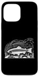 Coque pour iPhone 13 Pro Max Line Art Poisson Aquariste & Ichtyologiste Truite arc-en-ciel