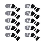 Scott Edward 10 Pcs Golf Club Head Covers for Irons Cuteness Basically Socks Shape Washable Durable Golf Club Head Protector Double Sided Knit for All Brands Callaway, Ping, Taylormade, Cobra Etc