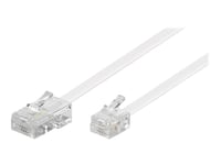 Goobay - Telefonkabel - Rj-11/Rj-14 (Hane) Till Rj-45 (Hane) - 6 M - Platt - Vit