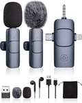 Wireless Lavalier Microphone for Camera/Iphone/Android/Phone/Pc/Ipad,Mini Microphone Wireless Microphones,Small Tiny Usb Clip on Streaming Lav Lapel Mic for Video Recording,Podcast,Tiktok,Youtube