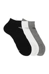 Emporio Armani Men's Eagle Logo 3-Pack Sneaker Socks, Black/White/Grey, S/M (Pack of 3)