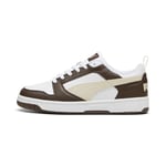 PUMA Unisex Rebound V6 Low Sneaker, Espresso Brown-Alpine Snow White, 8.5 UK