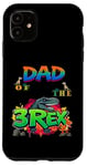 Coque pour iPhone 11 Dinosaure d'anniversaire « Dad of the Three Rex »