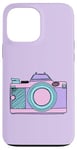 Coque pour iPhone 13 Pro Max Appareil photo aux couleurs pastel de la licorne Photographe