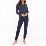 Lady Avenue Bamboo Long Sleeve Pyjamas Marin mönstrad Bambu XX-Large Dam