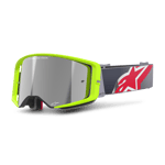 Crossbriller Alpinestars Supertech Corp Yellow Fluo-Rød-Mirror Silver