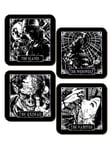 Deadly Tarot The Slayer, Werewolf, Undead & Vampyre Coaster Set gothic card deck