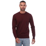 Armani Mens Crewneck Sweatshirt in Red Wool (archived) - Size Medium