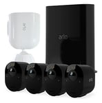 Arlo Ultra 2 Outdoor Smart Home Security Camera CCTV System and FREE Security Mount bundle, 4 Camera kit - black, With Free Trial of Arlo Secure Plan