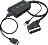 Adaptateur Peritel Hdmi, Convertisseur Péritel Vers Hdmi Scart Hdmi Adaptateur Compatible 720P/1080@60Hz Pour Hdtv Dvd Blu-Ray Boîtier Décodeur Lecteur Hd Etc