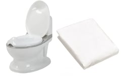 BabyDan - Potty w. Flush Sound (White) + BabyDan - Waterproof Fitted Sheet 36x95 cm