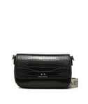 ARMANI EXCHANGE CROCO PRINT shoulder bag