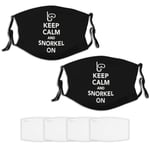 Nuberyl Snorkeling Plongée Snorkel Sports Ensemble De Masques 2 Pièces Plus 4 Filtres À Air Remplaçables Écharpe en Tissu Noir Réutilisable Lavable Balaclava Bandanas Femmes Hommes Adultes