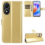 Honor X5 Plus Case [Wallet Case] [Kickstand] [Card Slots] [Magnetic Flip Cover] Compatible with Honor X5 Plus Smartphone(Golden)