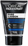 L'Oréal Paris Men Expert peeling pour le visage, peau impure, nettoyage du visage pour homme, peeling visage au carbone pur anti-imperfections, 1 x 100 ml