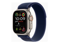 Apple Watch Ultra 2 - 49 Mm - Naturlig Titan - Smartklokke Med Trail Loop - Nylonvev - Blå - Båndbredde: S/M - 64 Gb - Lte, Wi-Fi 4, Uwb, Bluetooth - 4G - 61.4 G