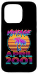 Coque pour iPhone 15 Pro 24 Years Old Retro Vintage Funny April 2001 24th Birthday