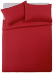 Habitat Easycare Plain Red Bedding Set - Kingsize