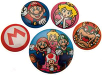 Super Mario Badge Pack 5 Pin Badges Official Nintendo Collectors Set Age 3+