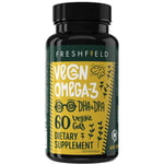 Freshfield Vegan Omega 3 DHA & DPA Supplement Premium Algae Oil 2 Month Suppl...