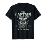 Vintage Boat Captain Shirt Men Boating Funny Boat Lover Gift T-Shirt