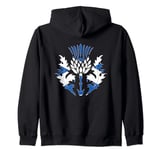 Scottish Flag & Thistle s Scots Emblem of Scotland Zip Hoodie