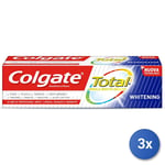 3x Colgate Toothpaste 75 Ml. Total Whitening