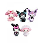 4 cm My Melodi Figur Anime Kawaii Melody Kuromi Kt Cat Action Samling A Set of 5 Pvc Materials