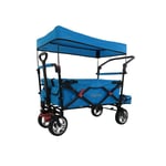 Fuxtec - Chariot de jardin pliable Smart Cruiser - transport charge 75 kg - Bleu