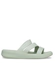 Crocs Getaway Strappy Flat Sandals - Plaster - Green, Green, Size 5, Women