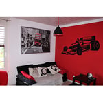 Stickers Voiture de Course - Rouge, L 100cm x H 40cm