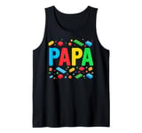 Papa Master Builder Building Bricks Blocks Family Matching Tank Top