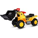 COSTWAY Tracteur pour Enfant Pelleteuse Manuelle Vocal de Quatre Pneus pour Enfant Jouet