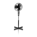 MPM MWP-19C Ventilateur de sol oscillant 42 cm Hauteur réglable Minuterie 7,5 heures 3 vitesses Télécommande Noir 50 W