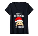 Baby's 1st Christmas On The Inside Pregnancy Announcement V-Neck T-Shirt