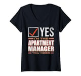 Womens Retro Profession I'm The Apartment Manager V-Neck T-Shirt