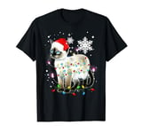 Siamese cat Christmas Tree Light Pajama Siamese cat T-Shirt