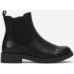 Bottines Vera Collection  Boots Chelsea femme Noir,  talon plat