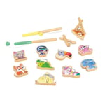 Janod - Pinces à la Ligne Applepop - Jeu d'Adresse pour Enfants - 2 Pinces + 10 Animaux + 1 Sac - Développe Dextérité et Concentration - Jouet en Bois FSC - Dès 3 Ans,J03352