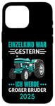 Coque pour iPhone 16 Pro Max Einzelkind War Gestern Ich Werde Großer Bruder 2025 Tracteur